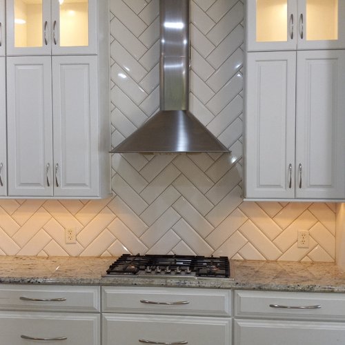 kitchen backsplash in herringbone in West Plains, MO kitchen backsplash in herringbone in West Plains, MO